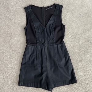 Zara faux leather play suit